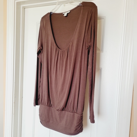 Boston Proper Scoopneck Bottom Banded Blouse - Picture 3 of 8